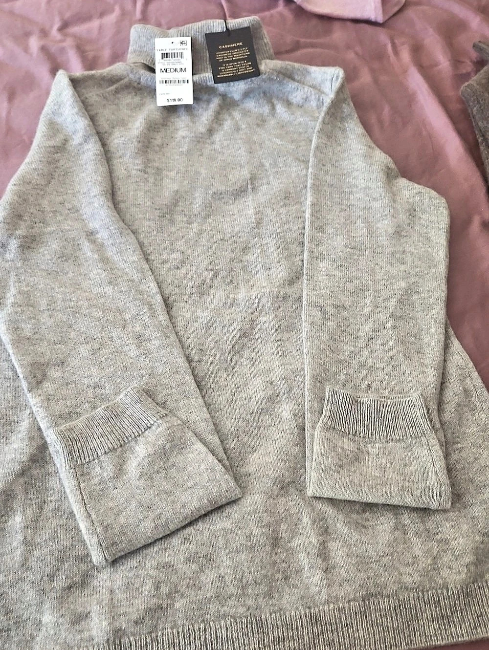 Charter Club Women's 100% Cashmere Turtleneck Sweater Cashmere Crewneck Sweater